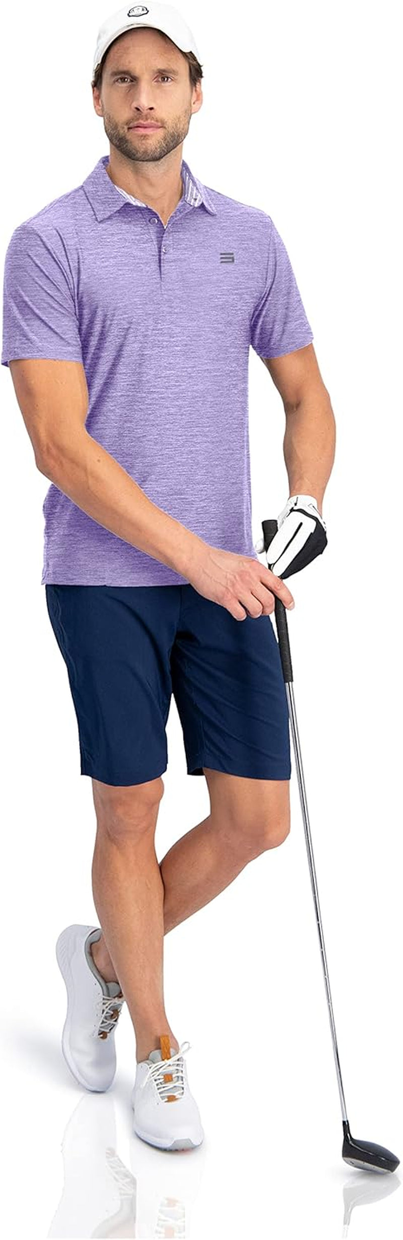 Golf Shirts for Men - Dry Fit Short-Sleeve Polo, Athletic Casual Collared T-Shirt